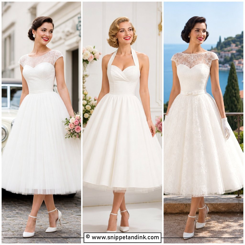 25 1950S Wedding Dress Tea Length Ideas for Retro Brides