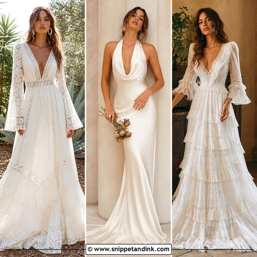 25 1970 Wedding Dress Ideas for Free-Spirited Modern Brides