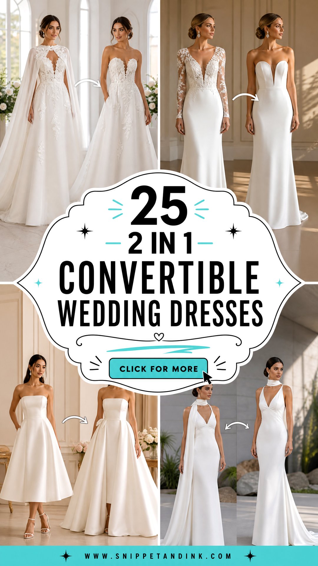 25 2 in 1 Convertible Wedding Dresses for Versatile Modern Brides - 25 2 in 1 Convertible Wedding Dresses for Versatile Modern Brides