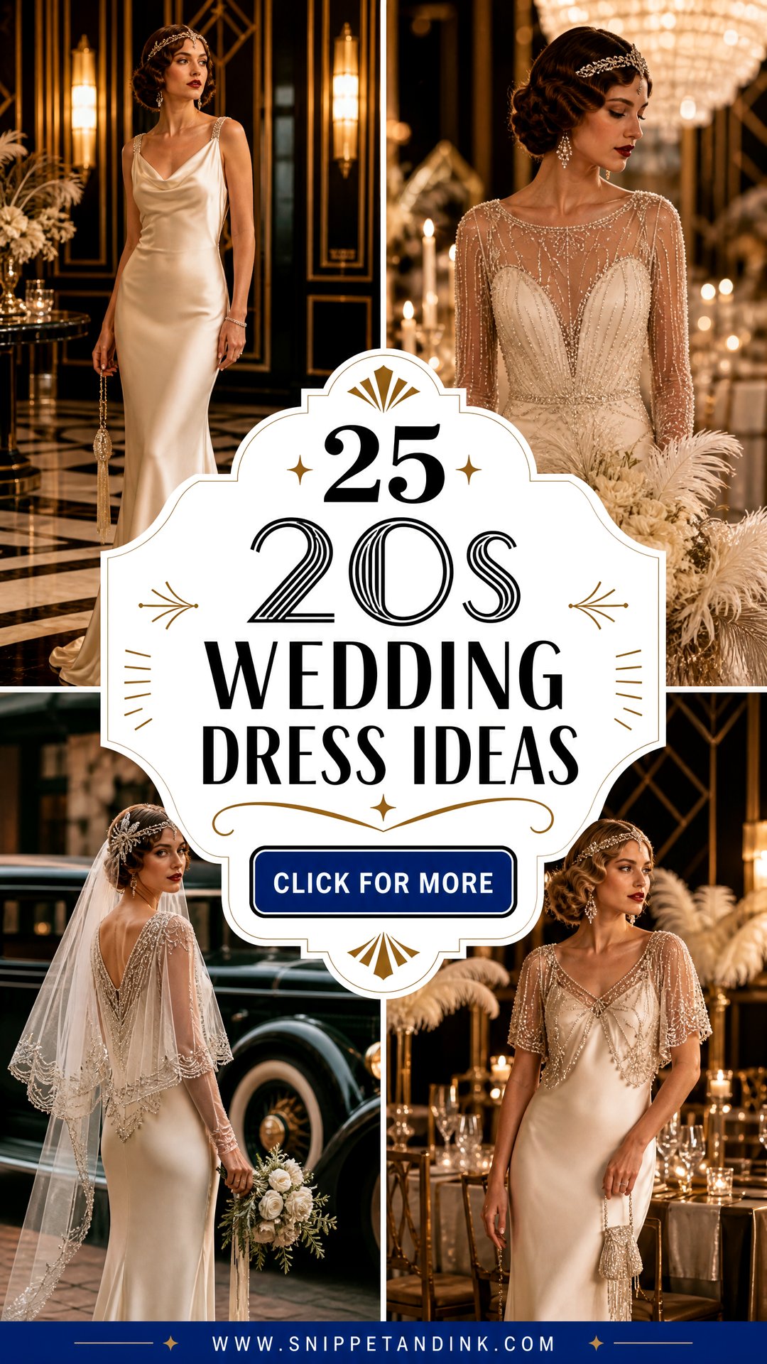 25 20s Wedding Dress Ideas for a Roaring Twenties Celebration - 25 20s Wedding Dress Ideas for a Roaring Twenties Celebration