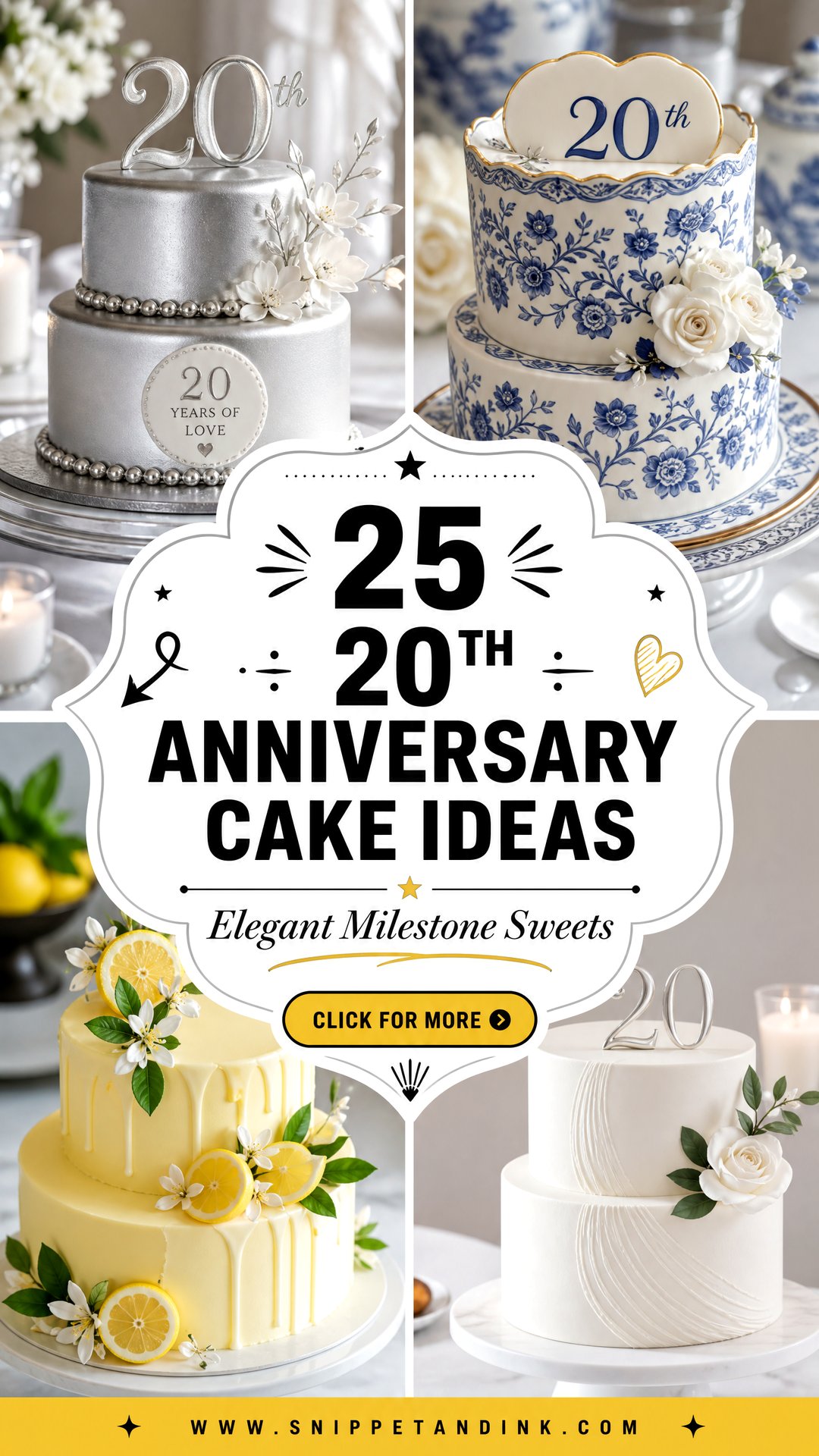 25 20th Anniversary Cake Ideas for an Elegant Milestone - 25 20th Anniversary Cake Ideas for an Elegant Milestone