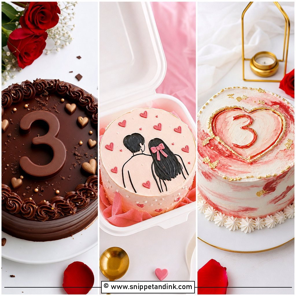 25 3 Year Anniversary Cake Ideas for a Sweet Celebration
