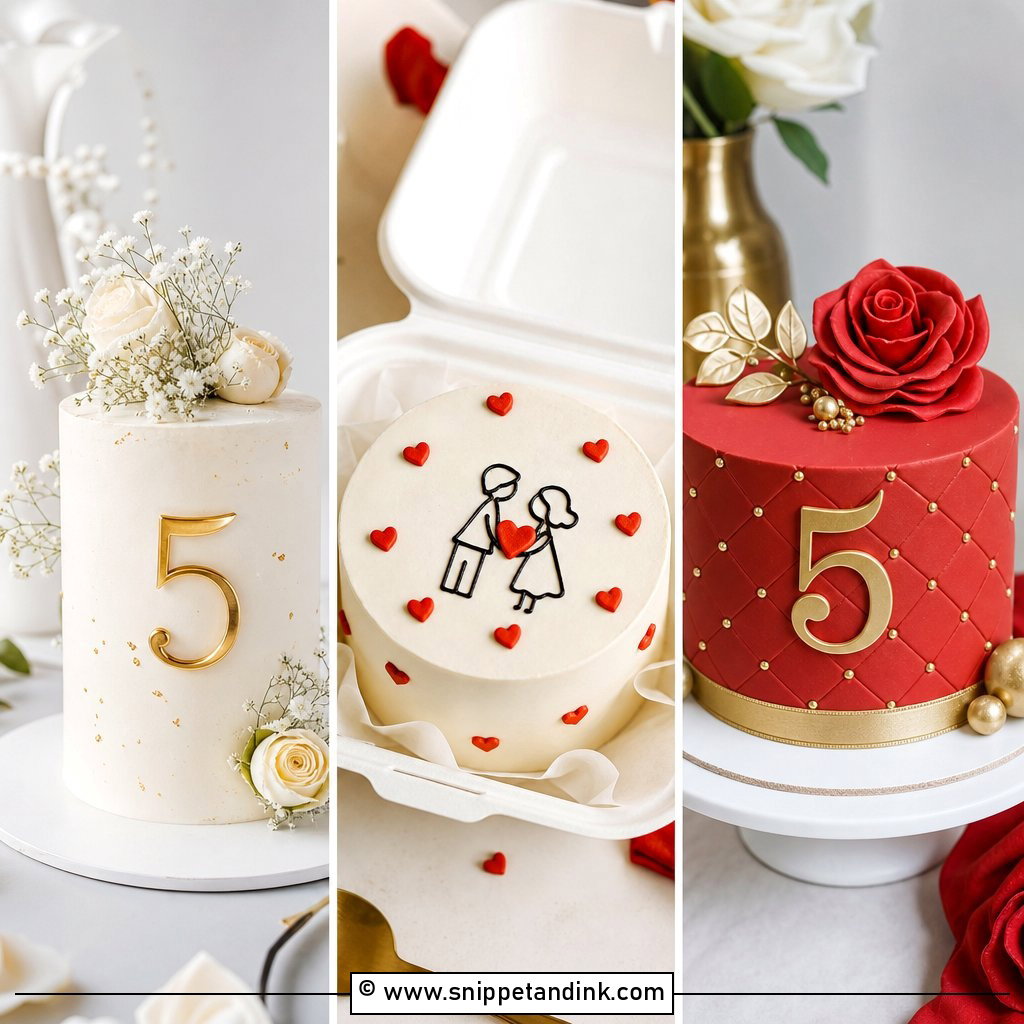 25 5 Year Anniversary Cake Ideas for a Sweet Milestone