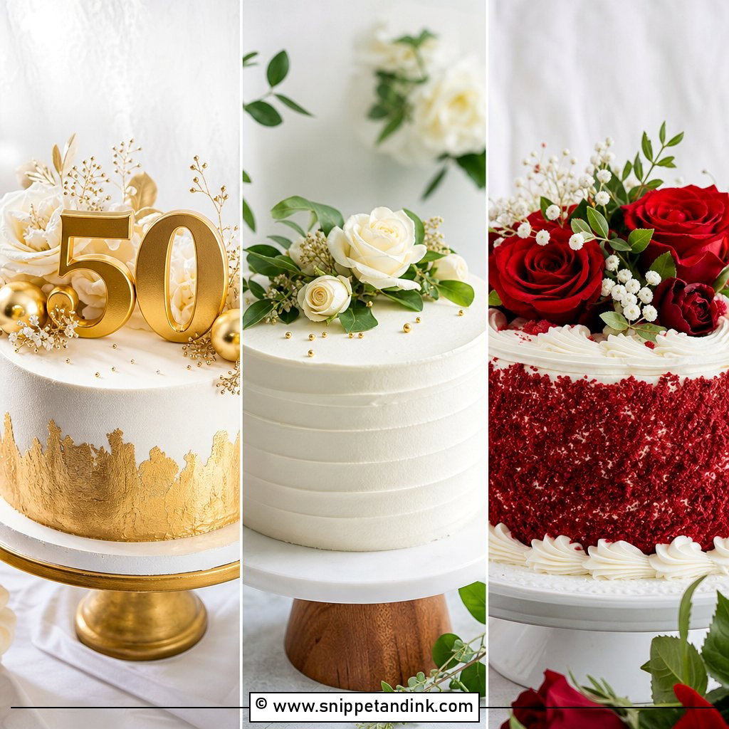 25 50th Wedding Anniversary Cakes for Golden Love Stories