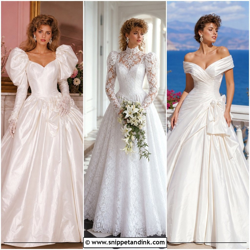 25 80s Wedding Dresses for Bold Retro Brides Who Love Glamour