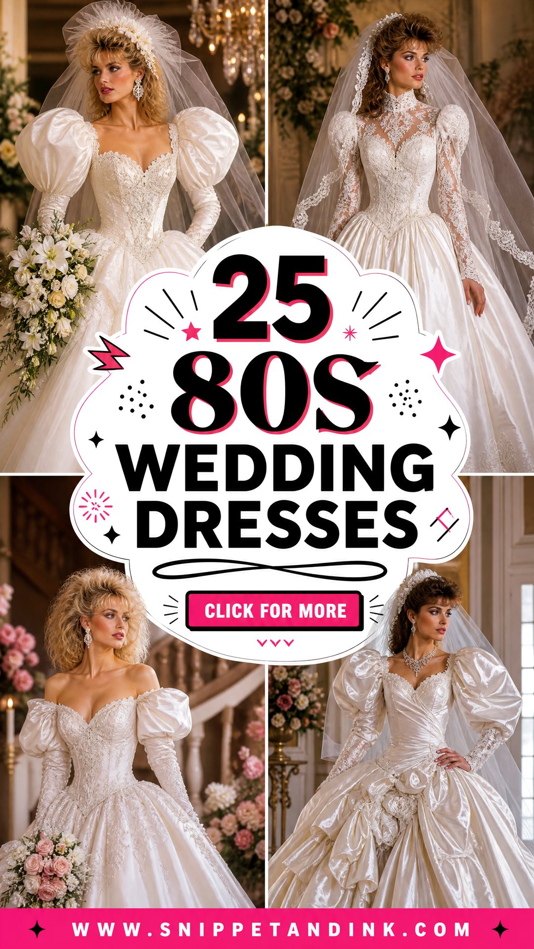 25 80s Wedding Dresses for Bold Retro Brides Who Love Glamour - 25 80s Wedding Dresses for Bold Retro Brides Who Love Glamour