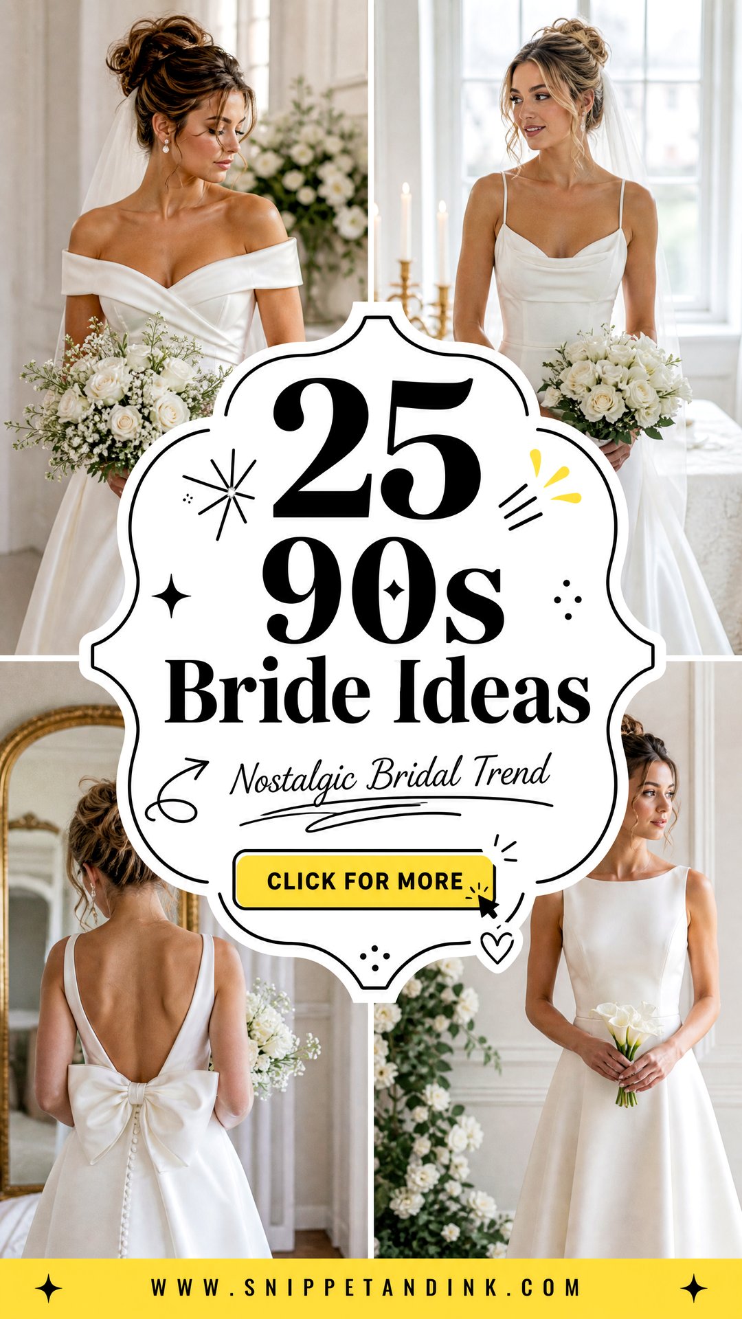 25 90s Bride Ideas for a Nostalgic Trendy Wedding Look - 25 90s Bride Ideas for a Nostalgic, Trendy Wedding Look