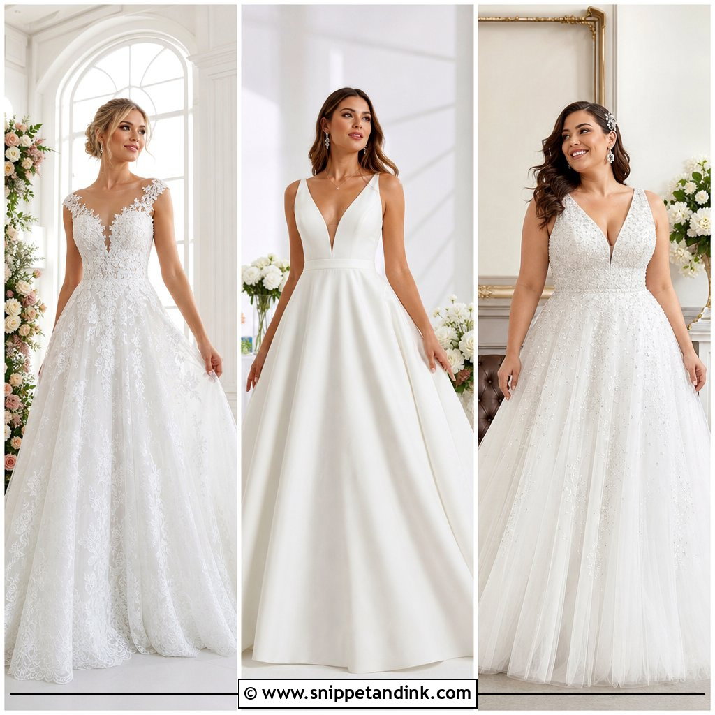 25 A Line Bridal Gowns for an Effortlessly Elegant Wedding Look