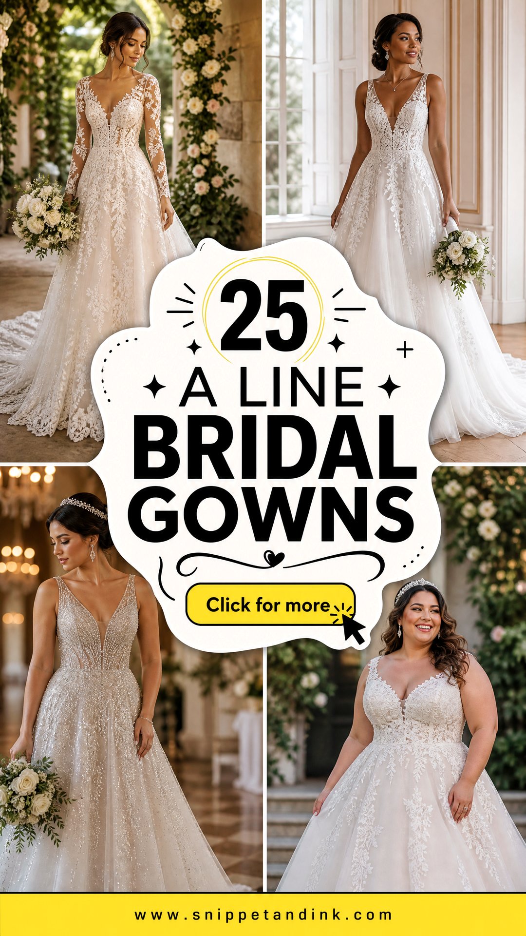 25 A Line Bridal Gowns for an Effortlessly Elegant Wedding Look - 25 A Line Bridal Gowns for an Effortlessly Elegant Wedding Look