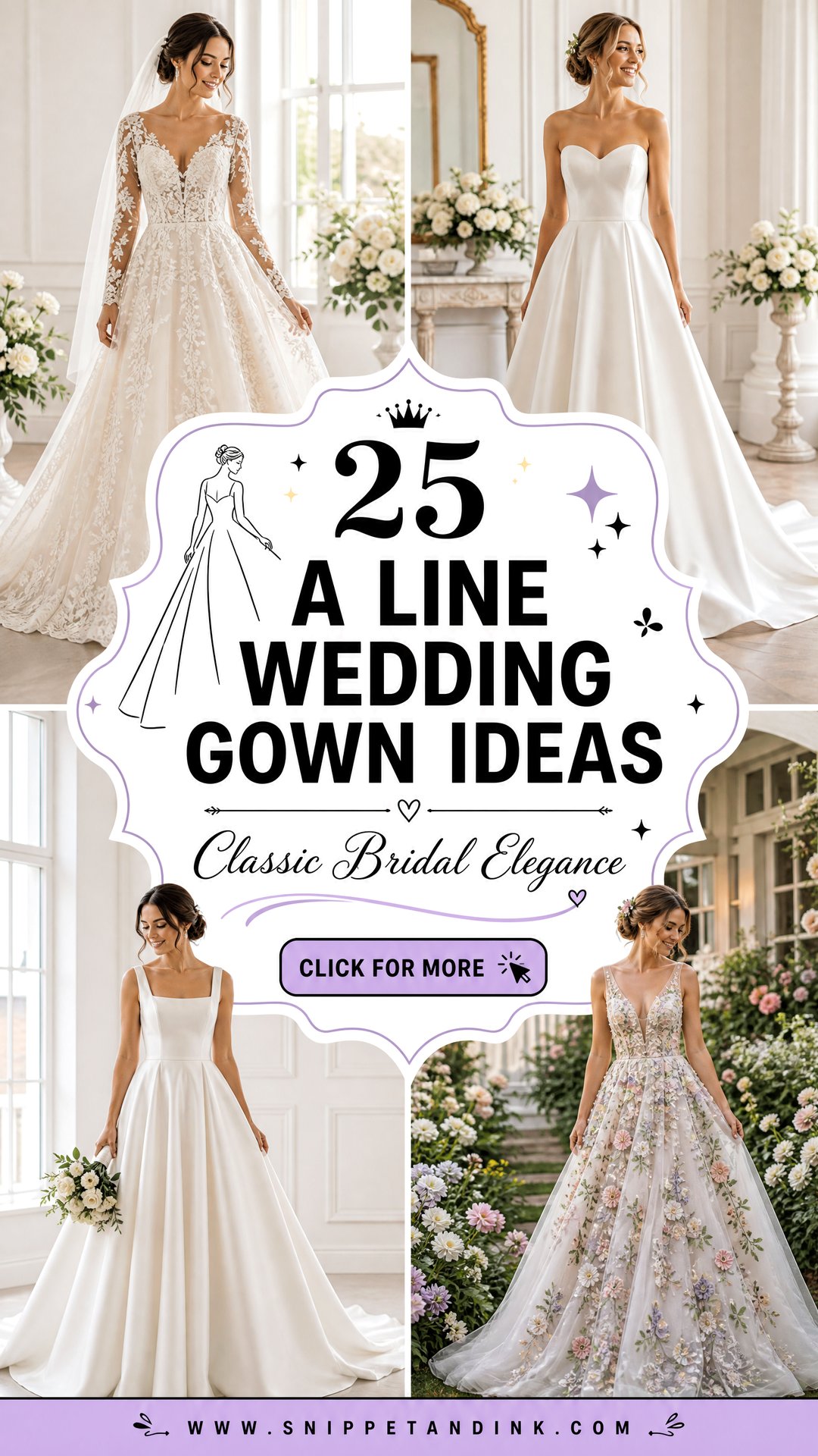 25 A Line Wedding Gown Ideas for Classic Bridal Elegance - 25 A Line Wedding Gown Ideas for Classic Bridal Elegance