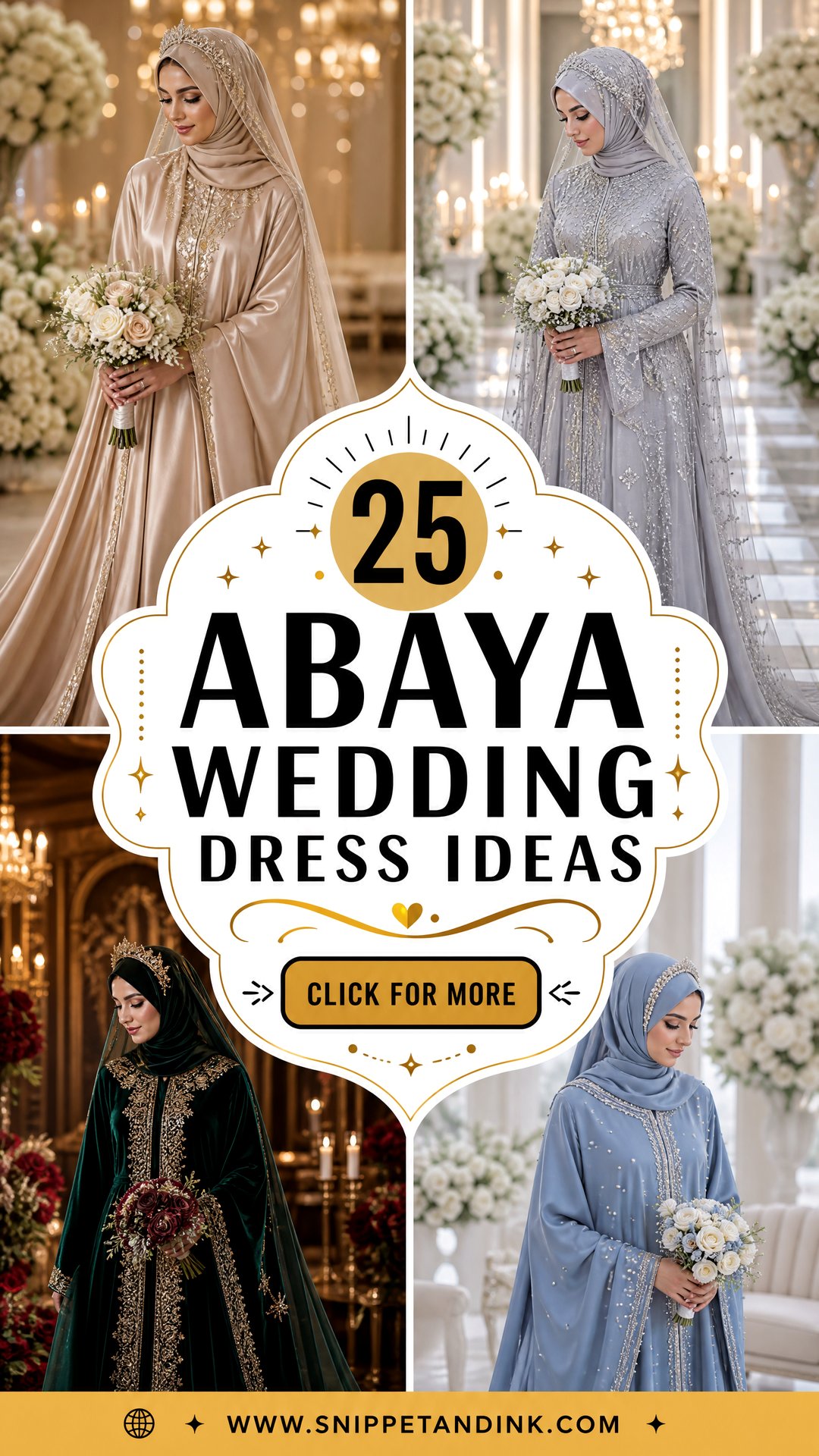 25 Abaya Wedding Dress Ideas for Elegant Modest Brides - 25 Abaya Wedding Dress Ideas for Elegant, Modest Brides