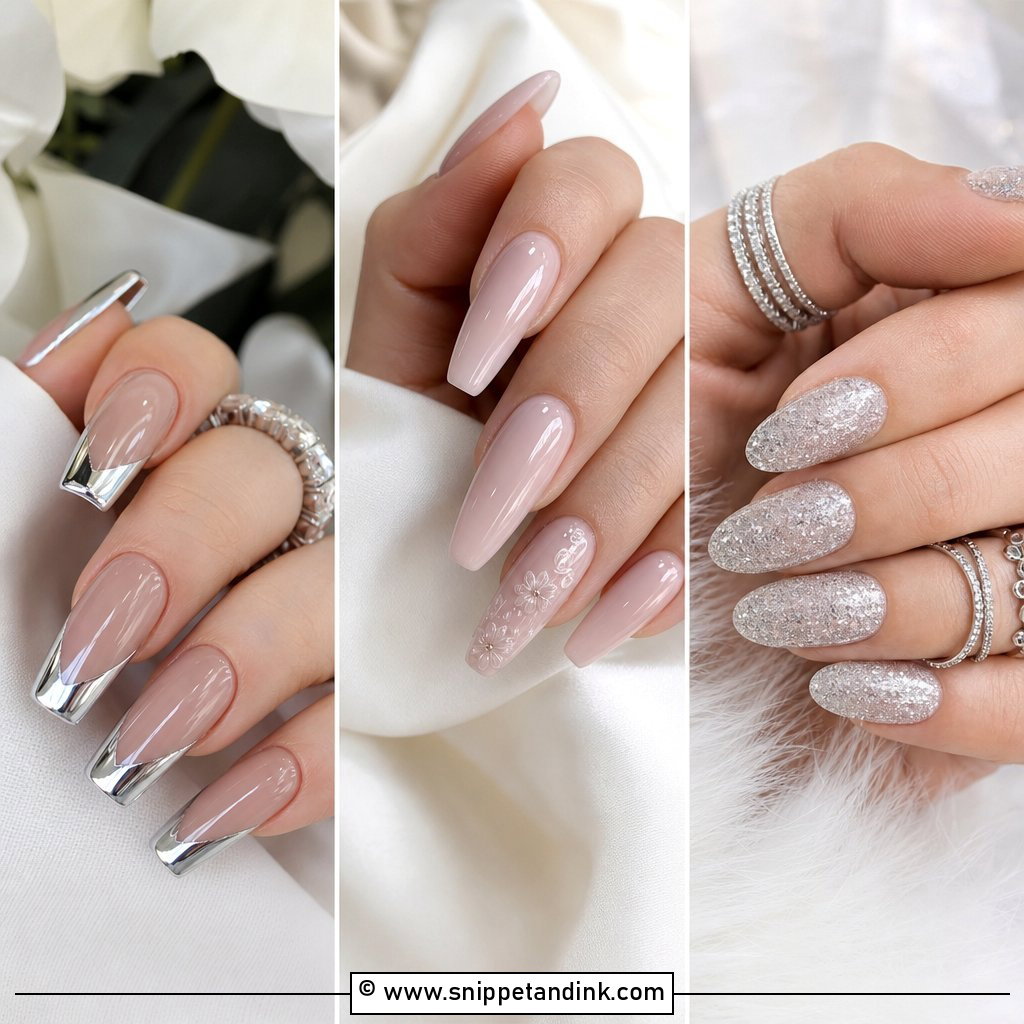 25 Acrylic Wedding Nails for Bride Glam Designs to Save
