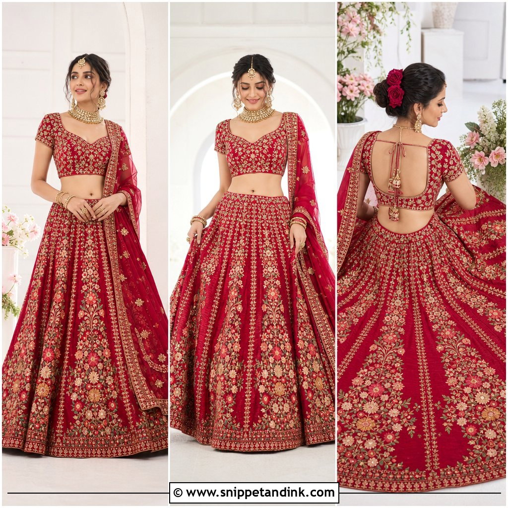 25 Aesthetic Lengha Poses Ideas for Picture-Perfect Bridal Photos