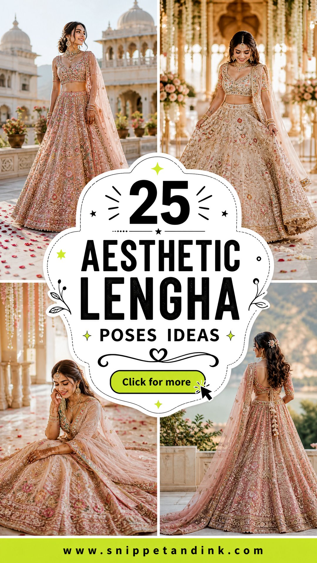 25 Aesthetic Lengha Poses Ideas for Picture-Perfect Bridal Photos - 25 Aesthetic Lengha Poses Ideas for Picture-Perfect Bridal Photos
