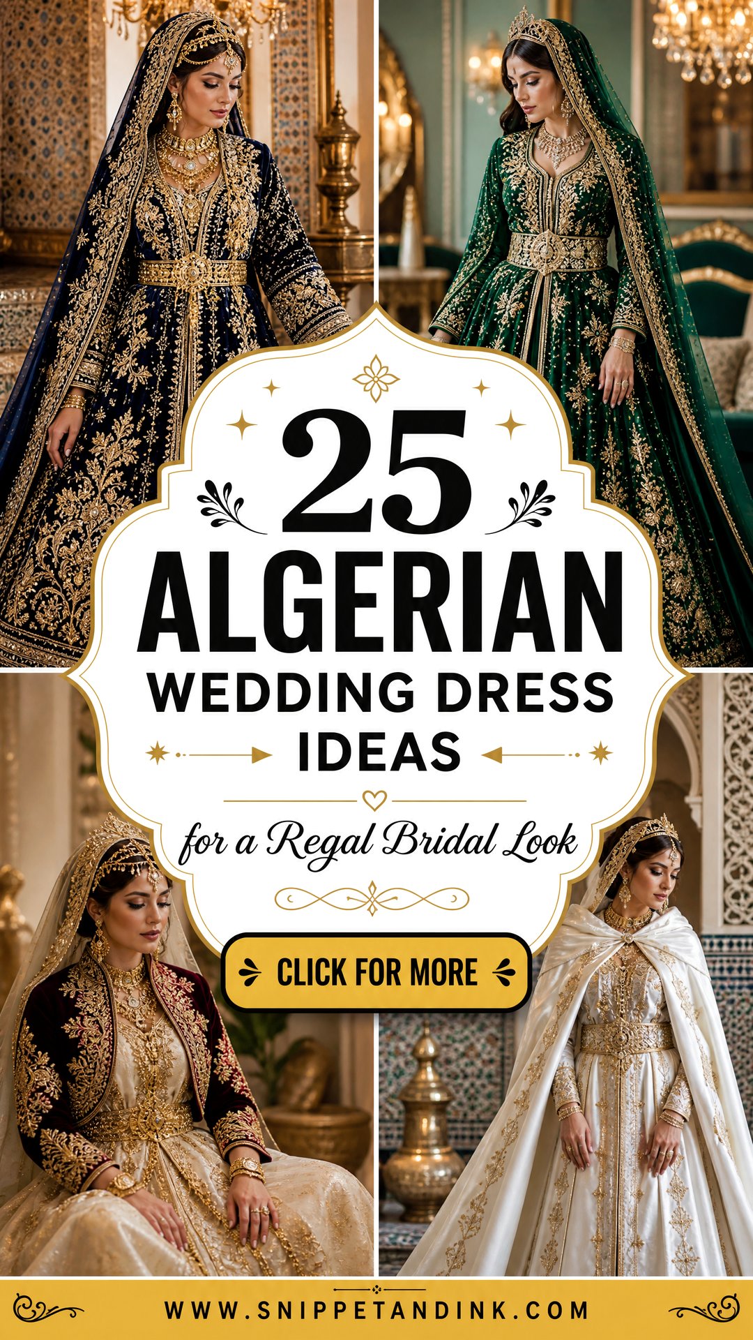 25 Algerian Wedding Dress Ideas for a Regal Bridal Look - 25 Algerian Wedding Dress Ideas for a Regal Bridal Look
