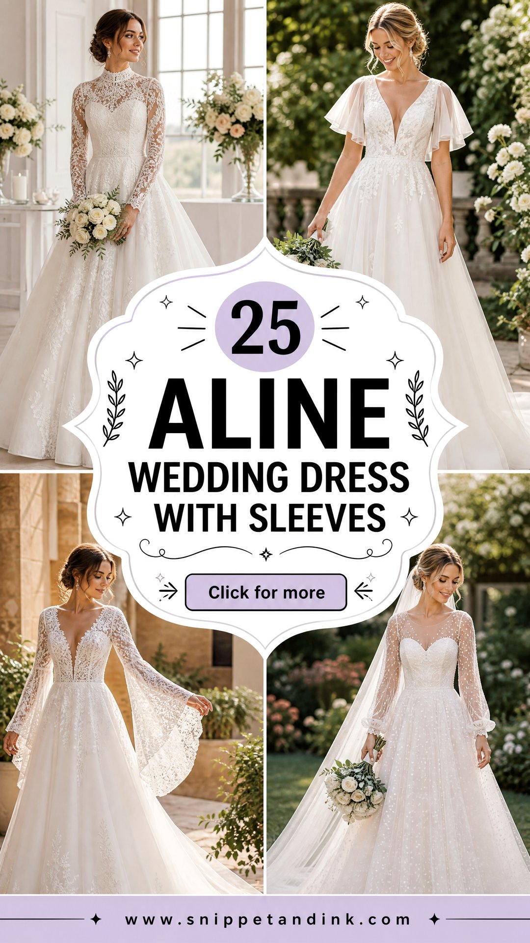 25 Aline Wedding Dress with Sleeves for Elegant Brides - 25 Aline Wedding Dress with Sleeves for Elegant Brides