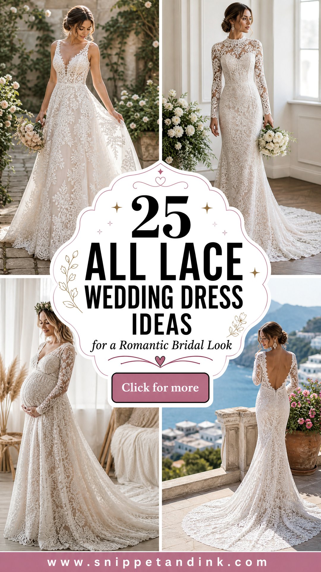 25 All Lace Wedding Dress Ideas for a Romantic Bridal Look - 25 All Lace Wedding Dress Ideas for a Romantic Bridal Look