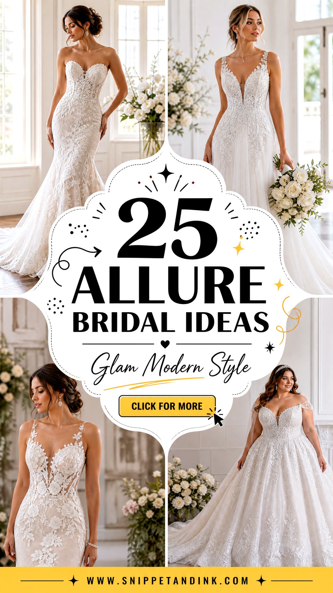 25 Allure Bridal Ideas for a Glam Modern Wedding Style - 25 Allure Bridal Ideas for a Glam, Modern Wedding Style