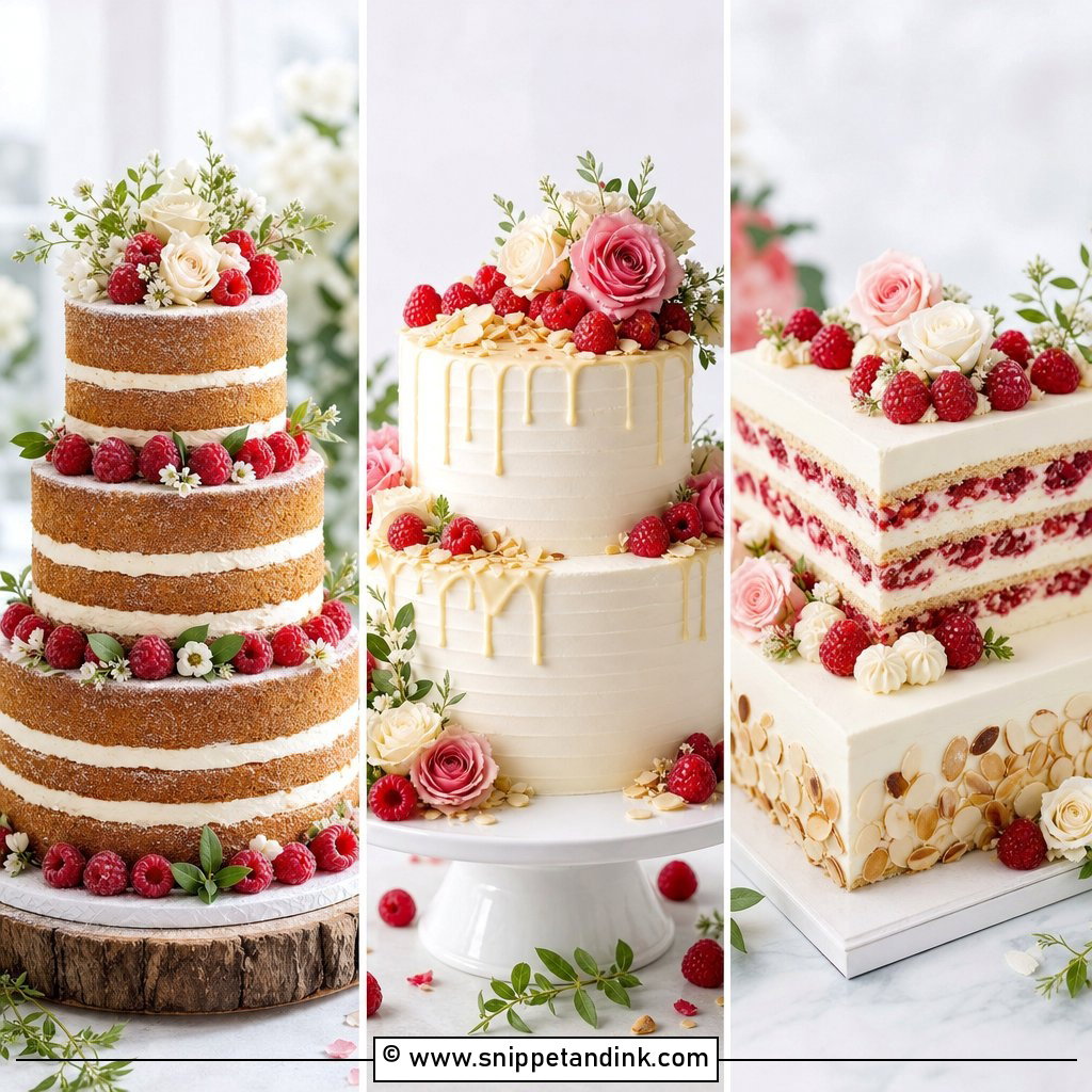 25 Almond Raspberry Wedding Cake Ideas for Sweet Romance