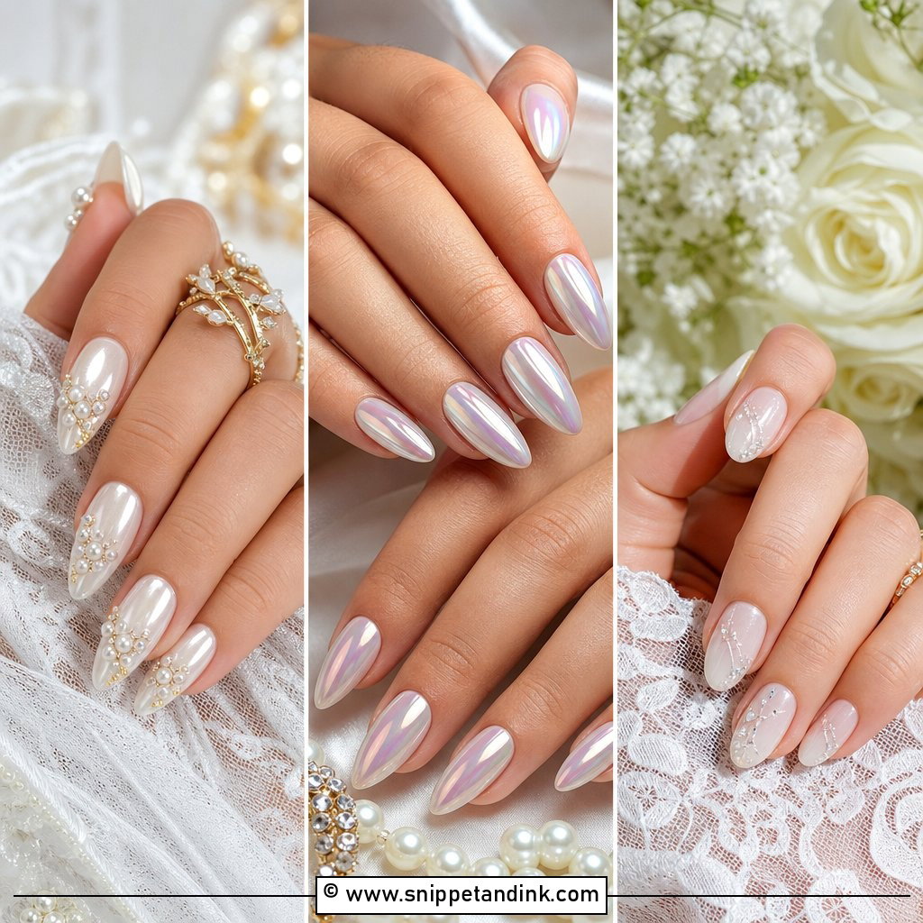 25 Almond Shape Bridal Nails for Elegant Wedding Style