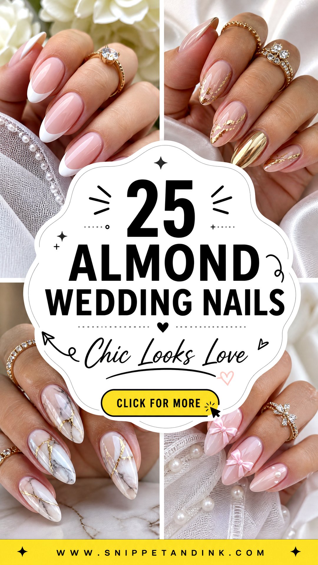 25 Almond Wedding Nails for Bride Chic Looks to Love - 25 Almond Wedding Nails for Bride: Chic Looks to Love