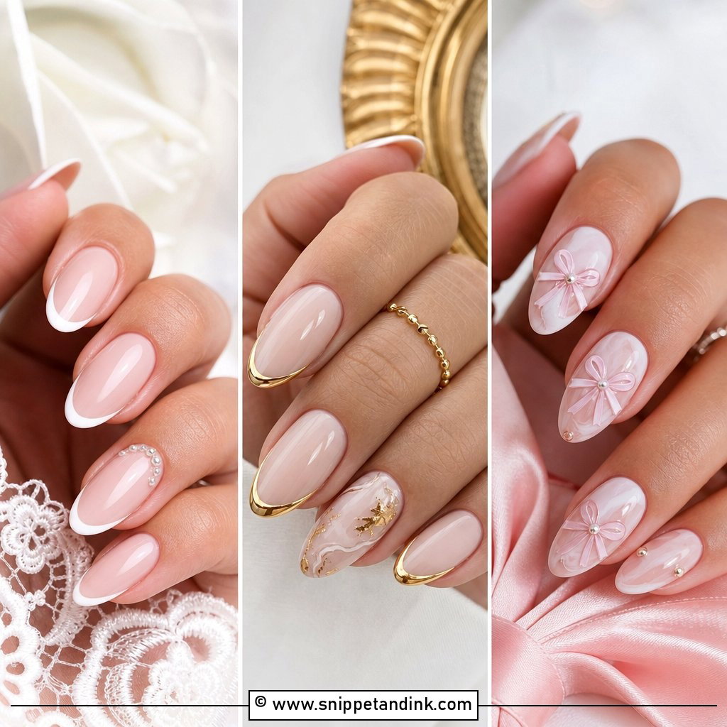 25 Almond Wedding Nails for Bride Chic Looks to Love