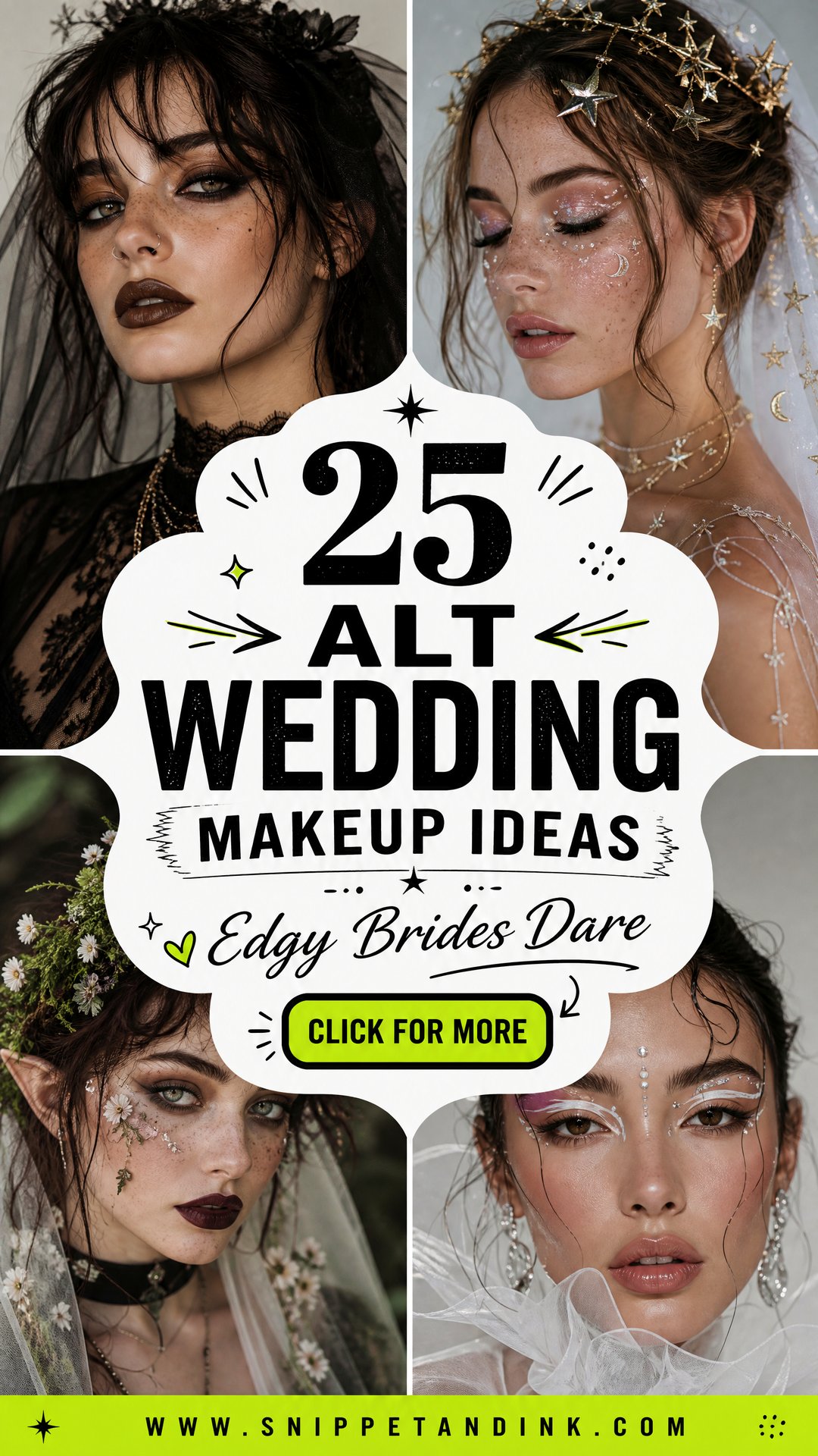 25 Alt Wedding Makeup Ideas for Edgy Brides Who Dare Today - 25 Alt Wedding Makeup Ideas for Edgy Brides Who Dare Today