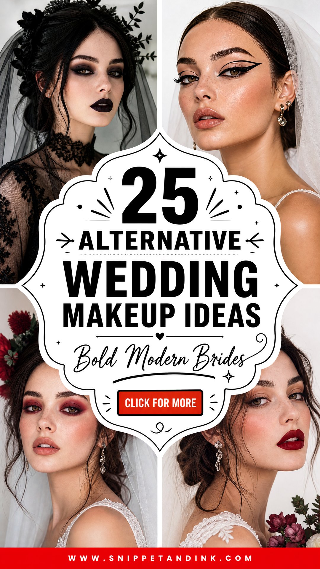 25 Alternative Wedding Makeup Ideas for Bold Modern Brides - 25 Alternative Wedding Makeup Ideas for Bold Modern Brides