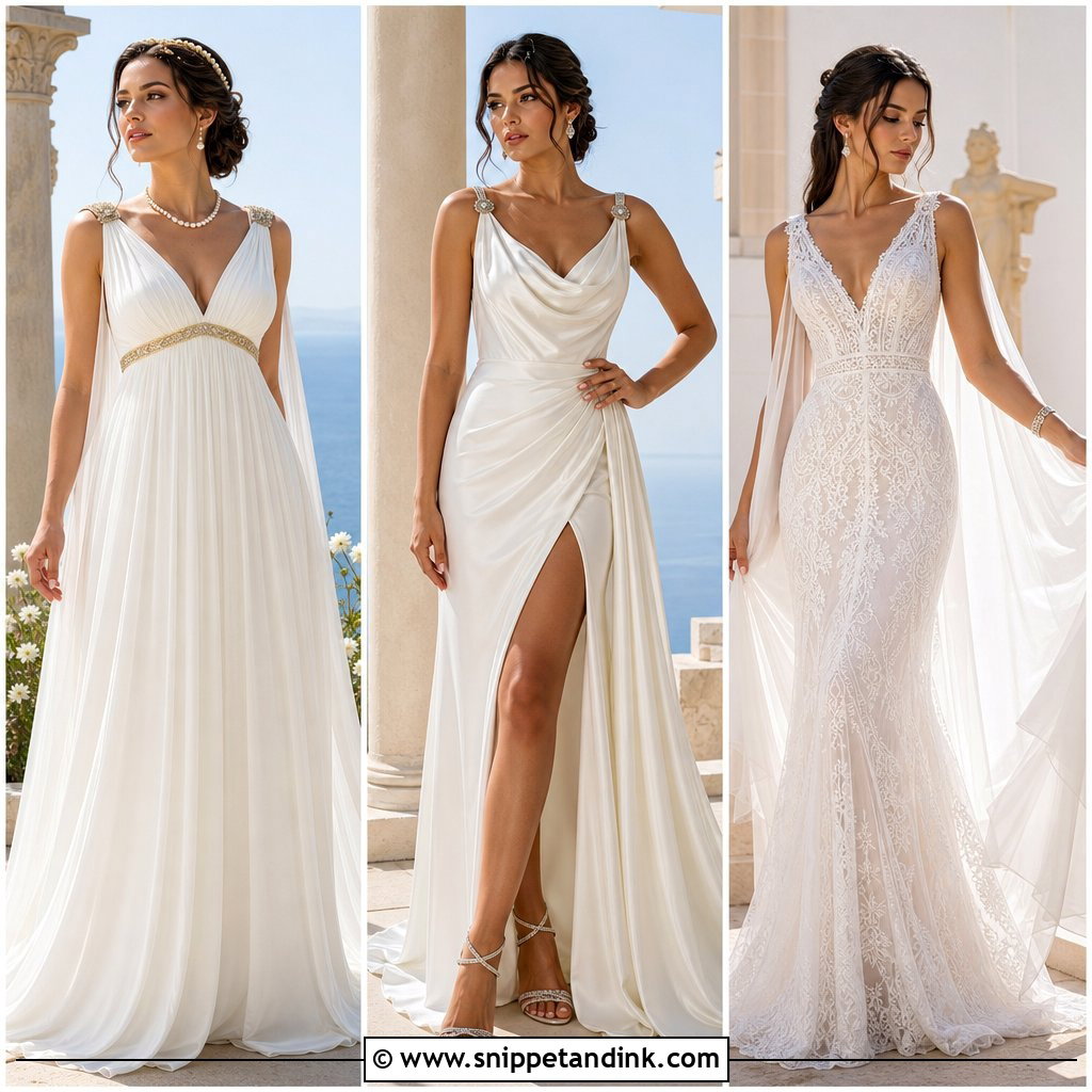 25 Ancient Greek Wedding Dress Ideas for Mythic Romance