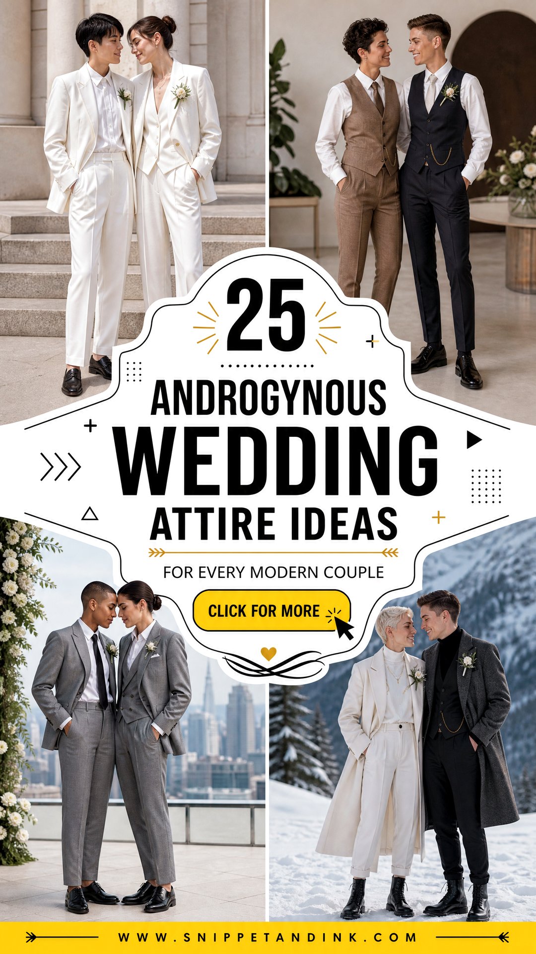 25 Androgynous Wedding Attire Ideas for Every Modern Couple - 25 Androgynous Wedding Attire Ideas for Every Modern Couple