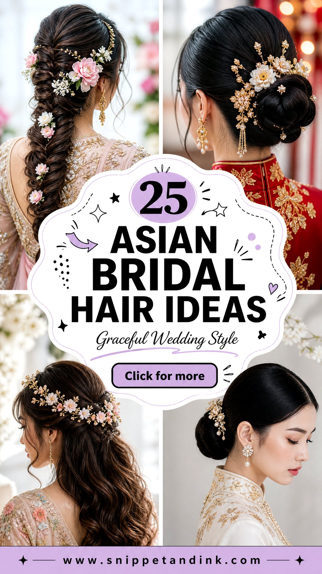25 Asian Bridal Hair Ideas for Graceful Wedding Style - 25 Asian Bridal Hair Ideas for Graceful Wedding Style