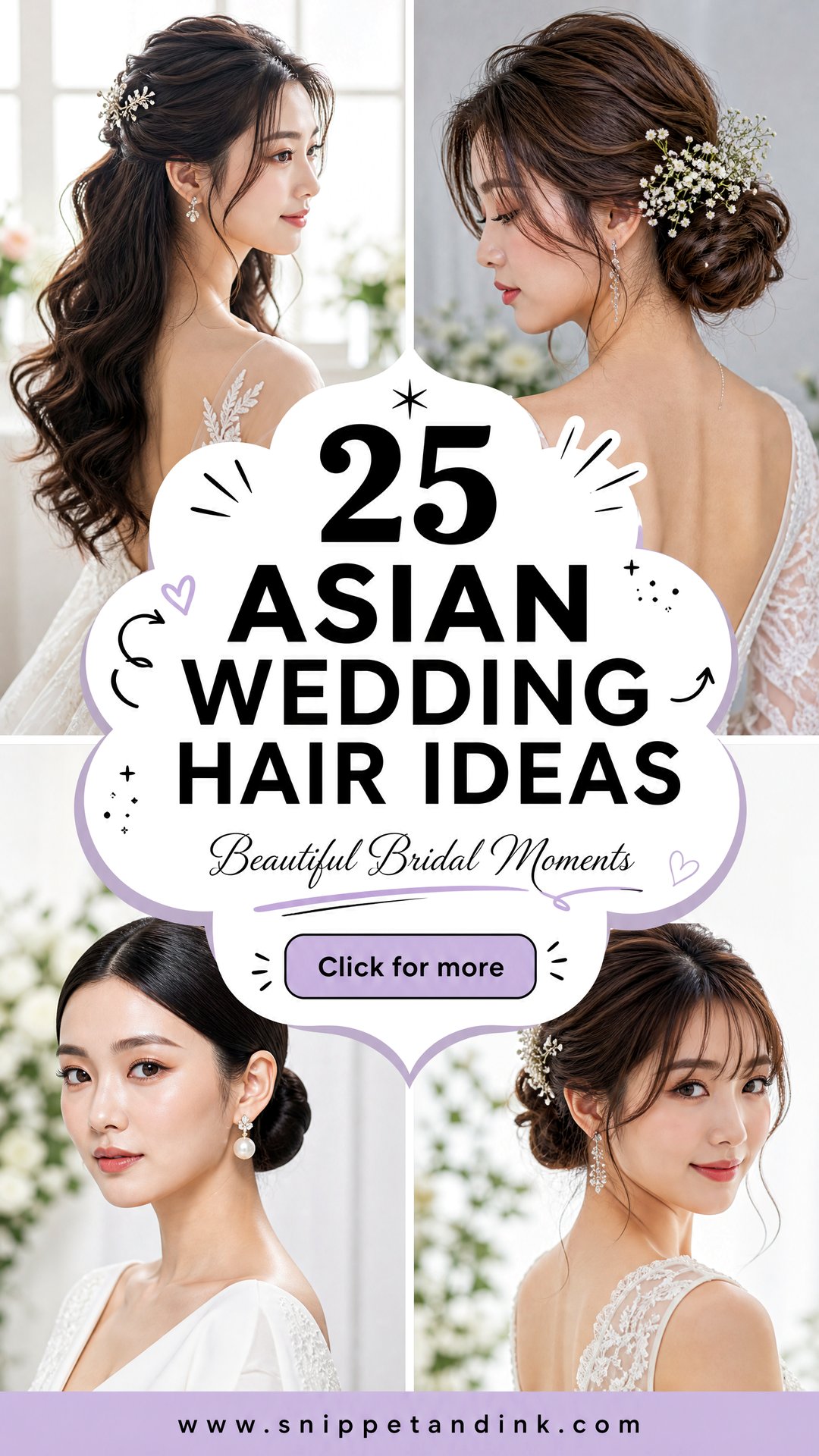 25 Asian Wedding Hair Ideas for Beautiful Bridal Moments - 25 Asian Wedding Hair Ideas for Beautiful Bridal Moments