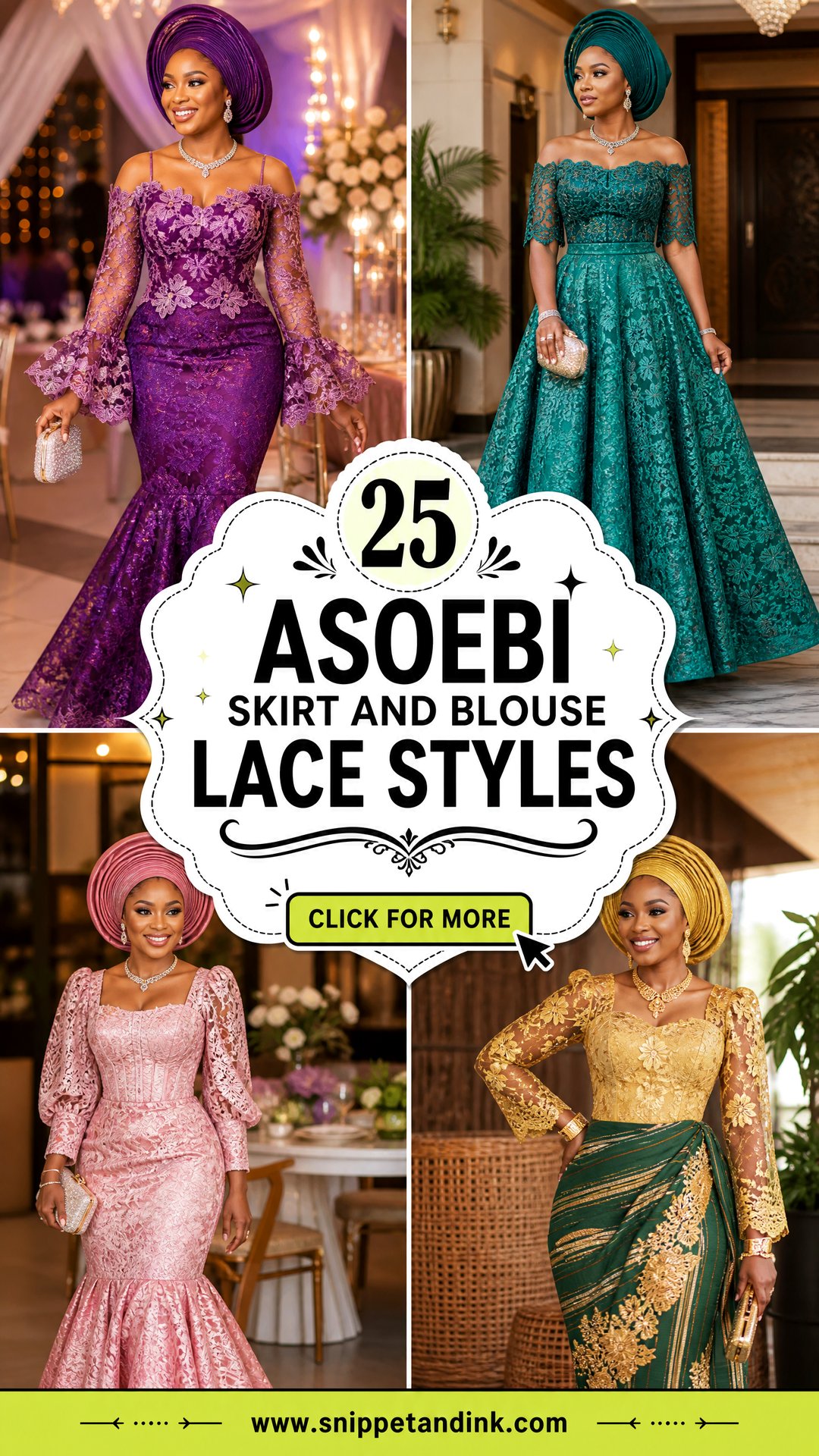 25 Asoebi Skirt and Blouse Lace Styles for Elegant Events - 25 Asoebi Skirt and Blouse Lace Styles for Elegant Events