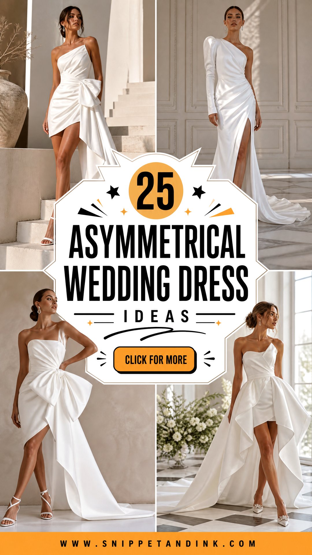 25 Asymmetrical Wedding Dress Ideas for Fashion-Forward Brides - 25 Asymmetrical Wedding Dress Ideas for Fashion-Forward Brides