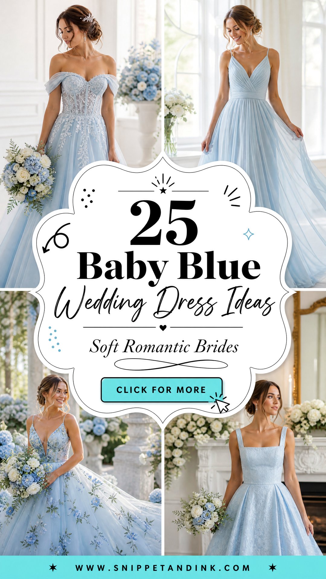 25 Baby Blue Wedding Dress Ideas for Soft Romantic Brides - 25 Baby Blue Wedding Dress Ideas for Soft Romantic Brides