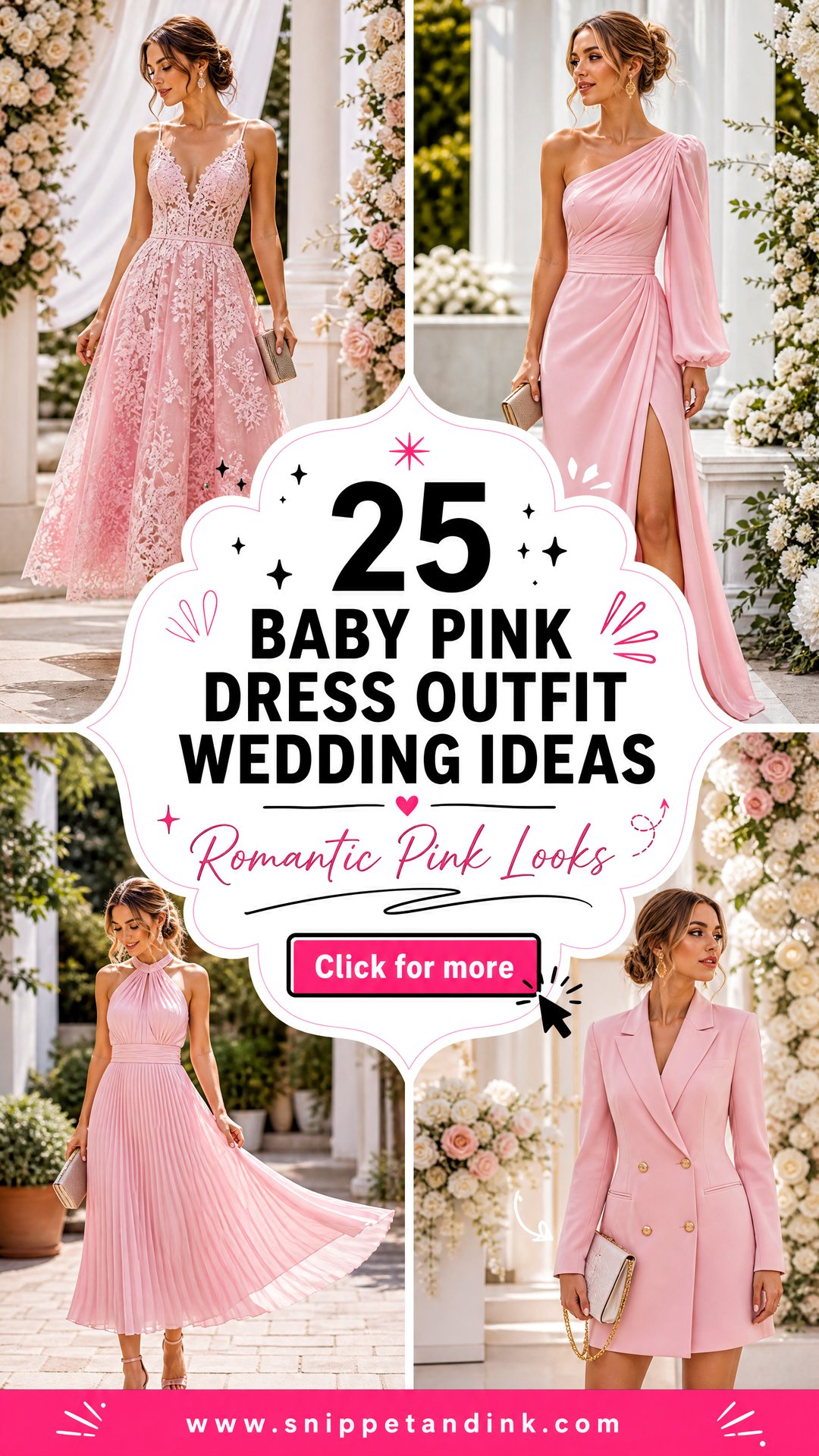 25 Baby Pink Dress Outfit Wedding Ideas for Romantic Looks - 25 Baby Pink Dress Outfit Wedding Ideas for Romantic Looks