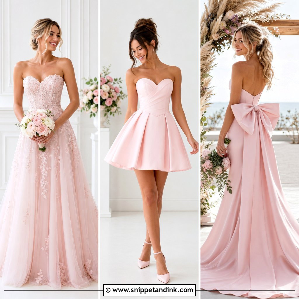 25 Baby Pink Wedding Dress Ideas