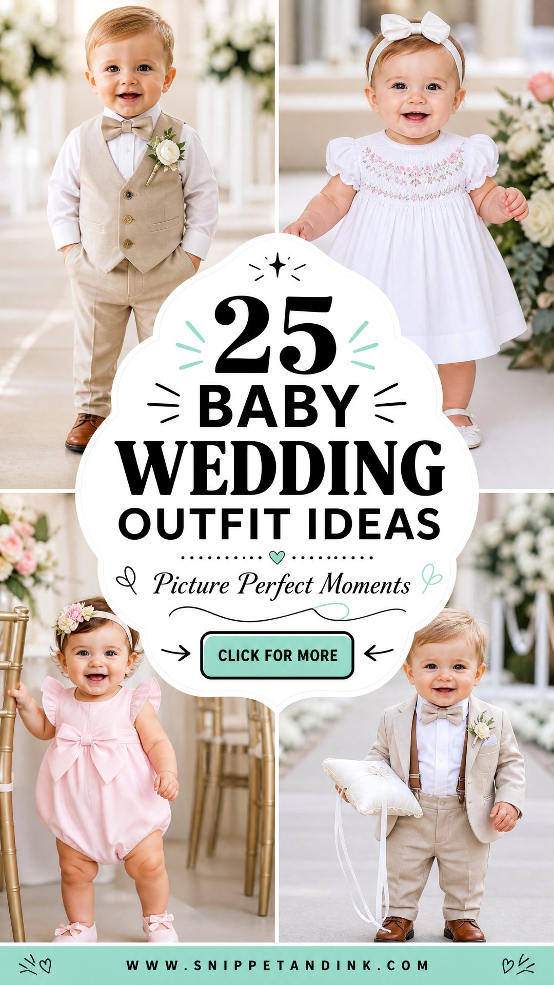 25 Baby Wedding Outfit Ideas for Picture-Perfect Moments - 25 Baby Wedding Outfit Ideas for Picture-Perfect Moments