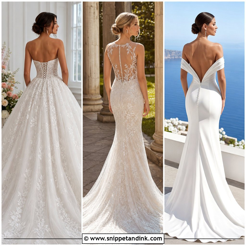 25 Back of Wedding Dress Ideas for a Stunning Bridal Exit