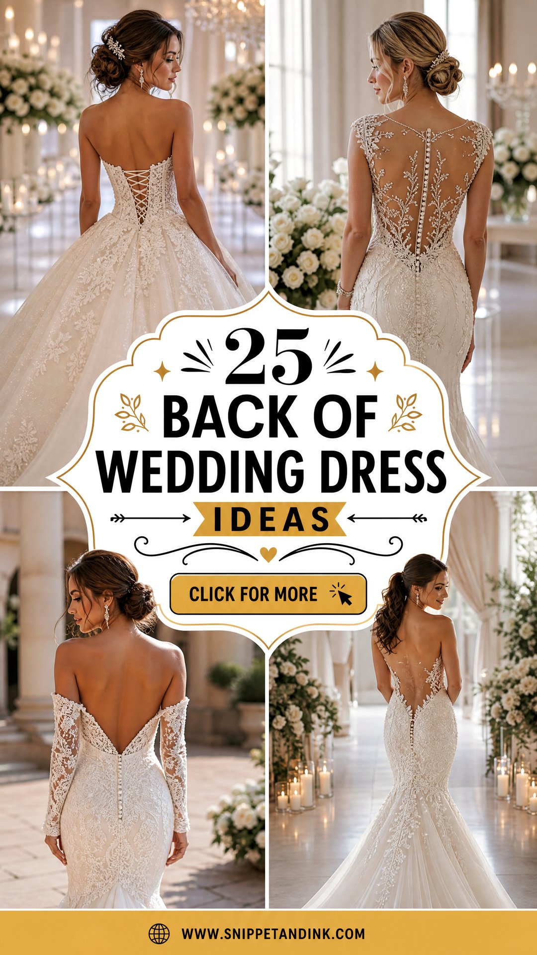 25 Back of Wedding Dress Ideas for a Stunning Bridal Exit - 25 Back of Wedding Dress Ideas for a Stunning Bridal Exit