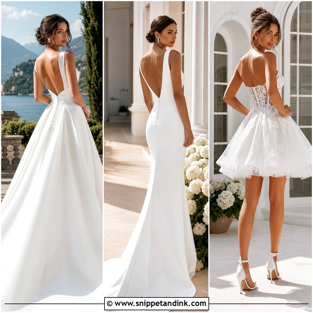 25 Backless Wedding Dresses for a Bold, Elegant Bridal Look