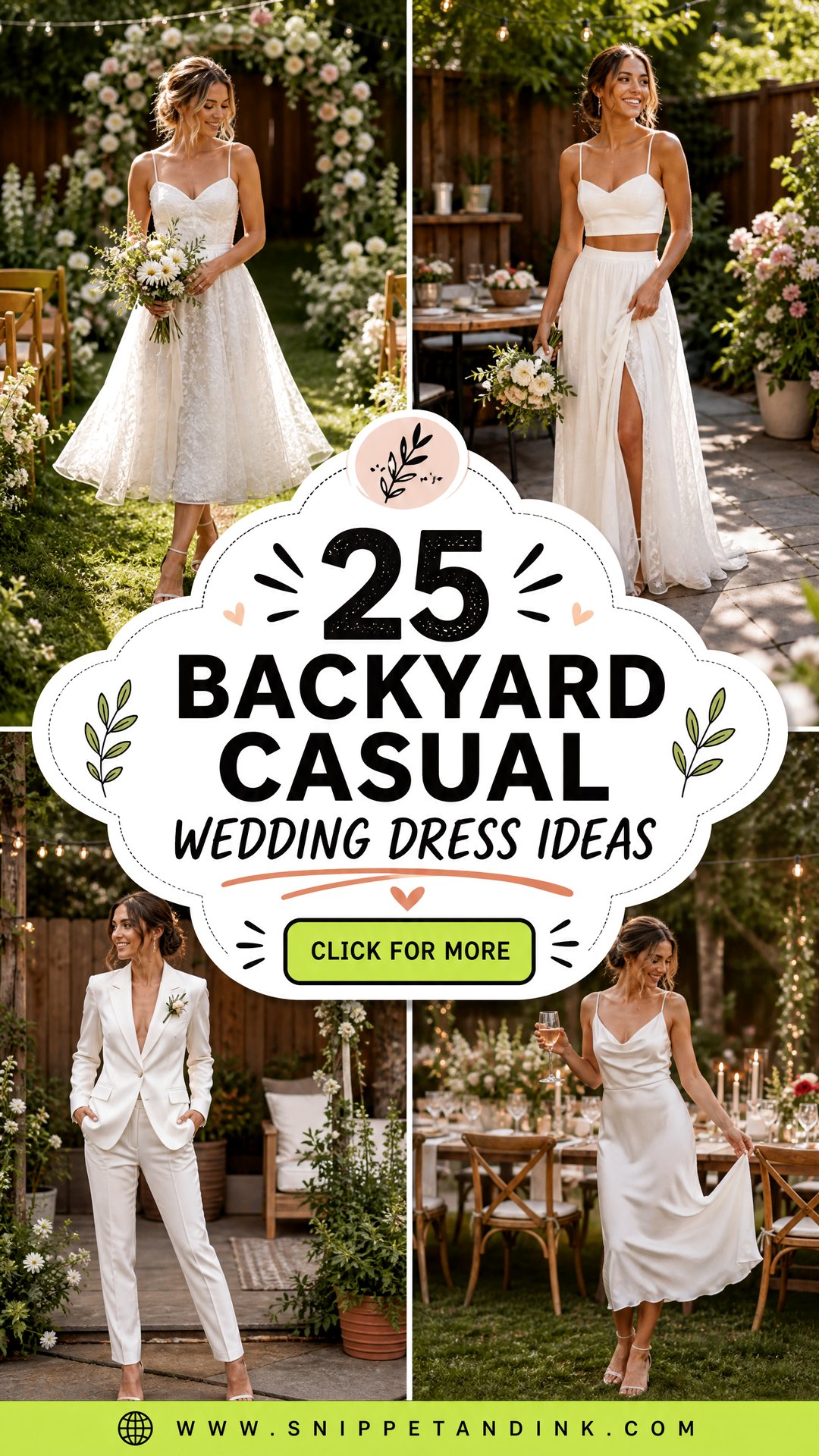 25 Backyard Casual Wedding Dress Ideas for Relaxed Outdoor Style - 25 Backyard Casual Wedding Dress Ideas for Relaxed Outdoor Style