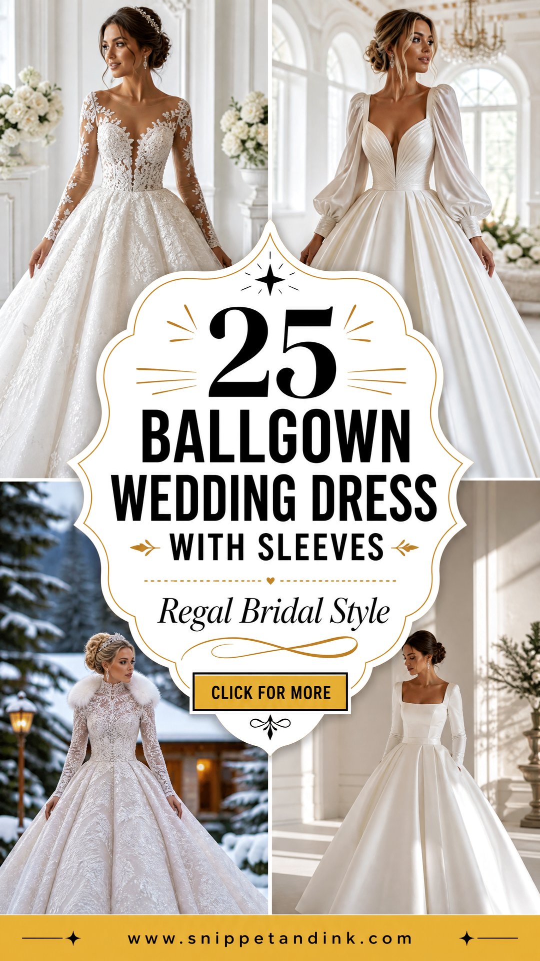 25 Ballgown Wedding Dress With Sleeves for Regal Brides - 25 Ballgown Wedding Dress With Sleeves for Regal Brides