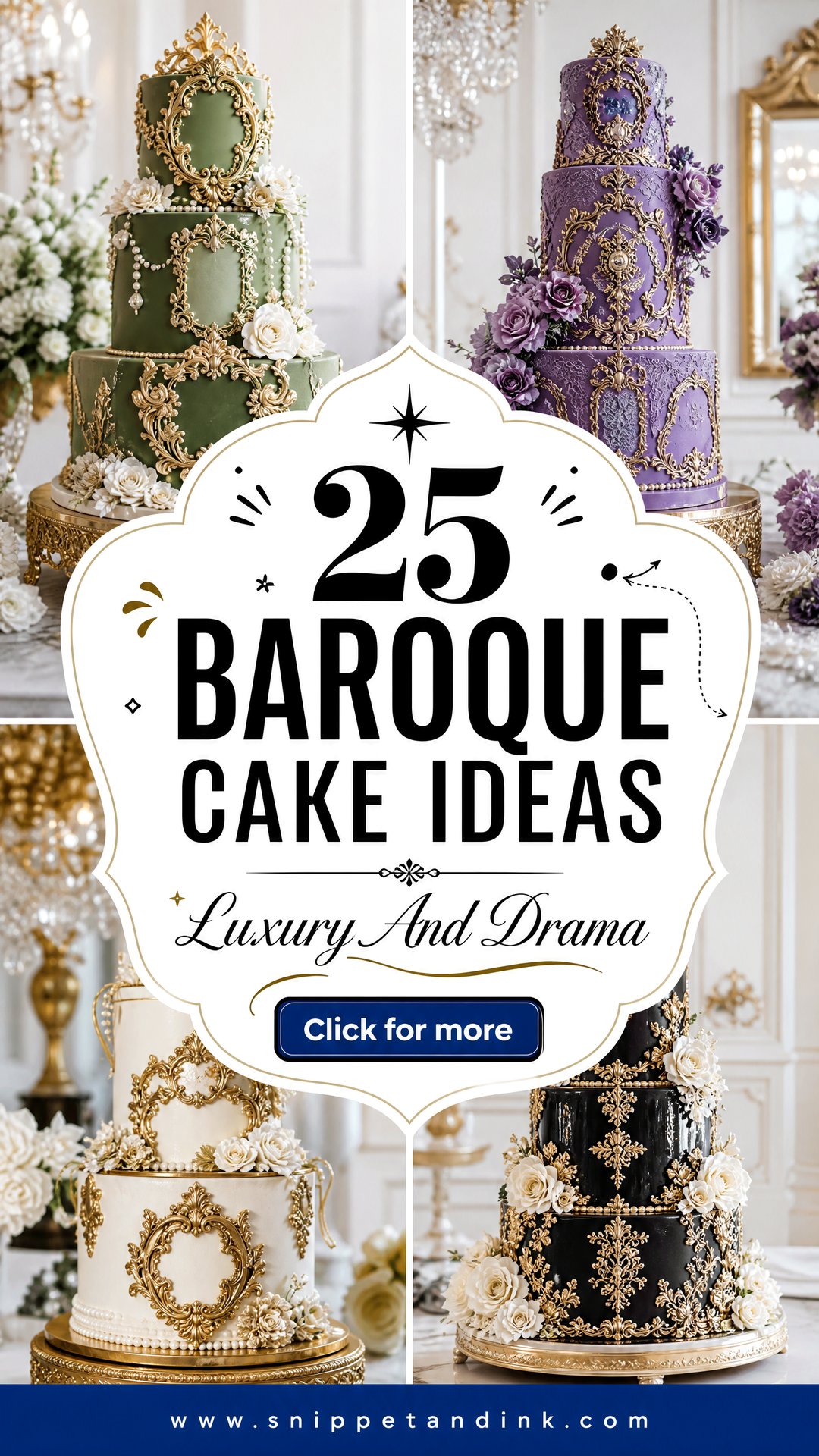 25 Baroque Cake Ideas for Wedding Luxury and Drama - 25 Baroque Cake Ideas for Wedding Luxury and Drama