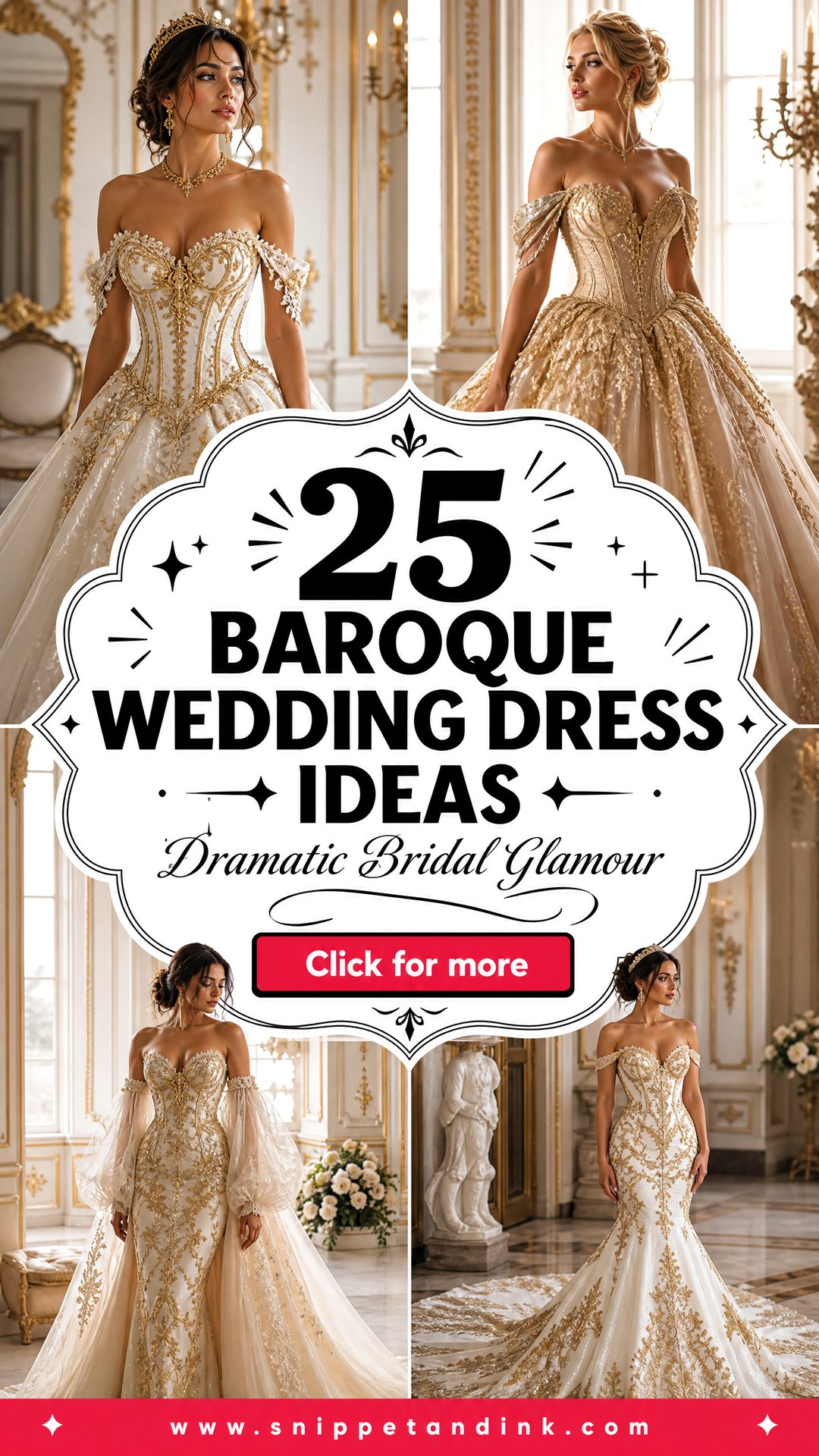 25 Baroque Wedding Dress Ideas for Dramatic Bridal Glamour - 25 Baroque Wedding Dress Ideas for Dramatic Bridal Glamour