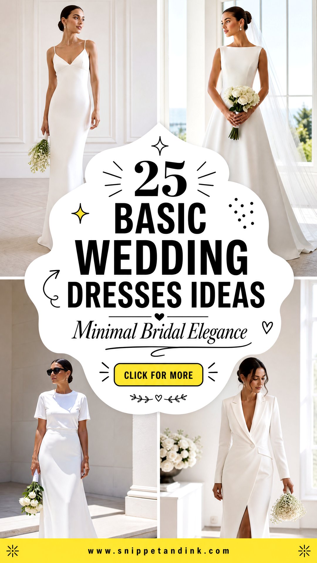 25 Basic Wedding Dresses for Minimal Brides Who Love Elegance - 25 Basic Wedding Dresses for Minimal Brides Who Love Elegance