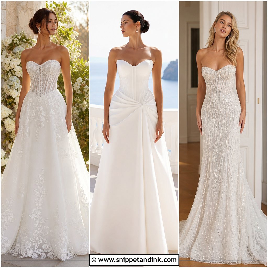 25 Basque Wedding Dresses for a Sculpted, Regal Bridal Look