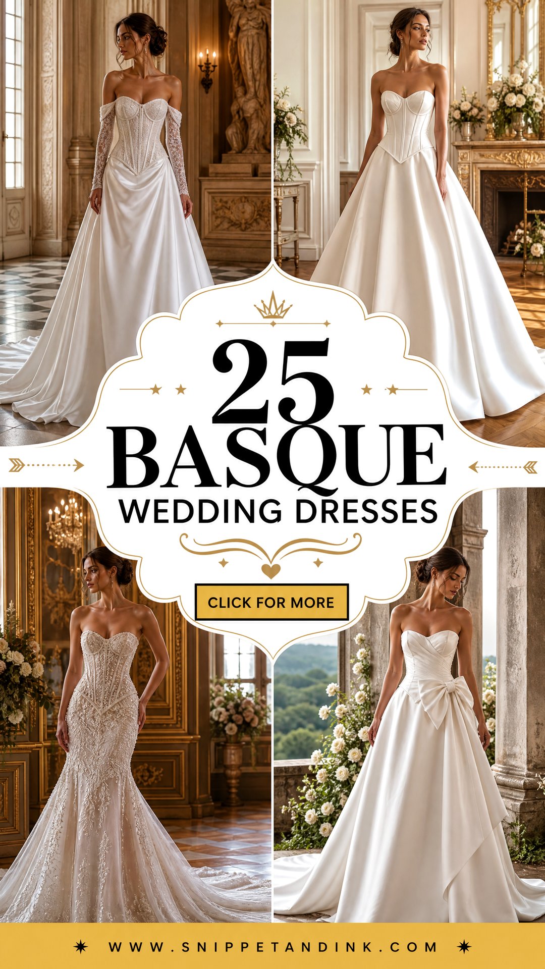 25 Basque Wedding Dresses for a Sculpted Regal Bridal Look - 25 Basque Wedding Dresses for a Sculpted, Regal Bridal Look