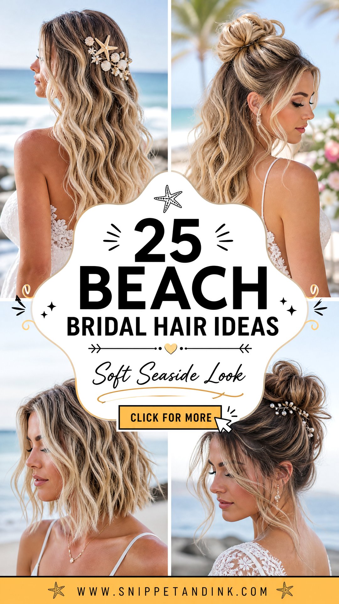 25 Beach Bridal Hair Ideas for a Soft Seaside Wedding Look - 25 Beach Bridal Hair Ideas for a Soft Seaside Wedding Look