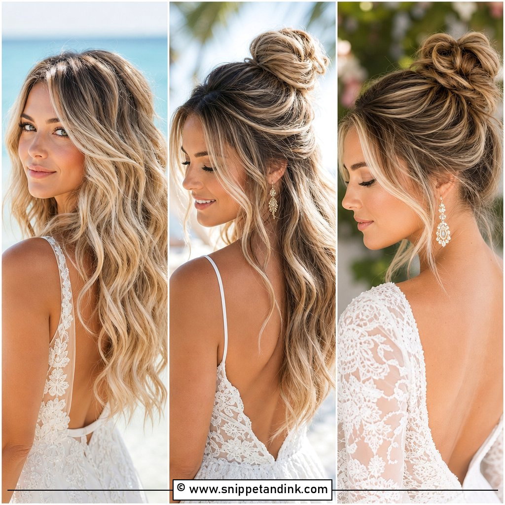25 Beach Bridal Hair Ideas for a Soft Seaside Wedding Look